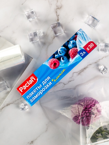 Пакеты для замораживания Paclan, 3 л, 30 шт.