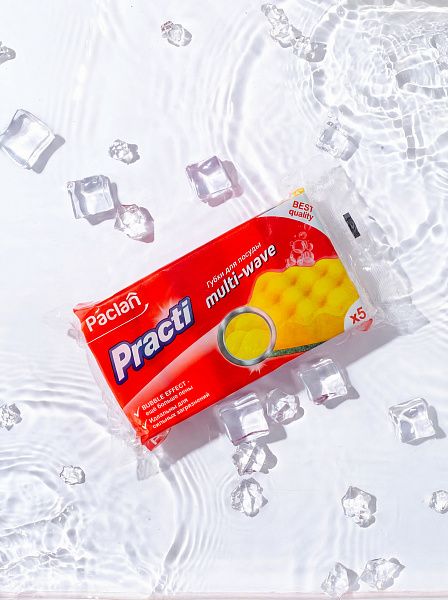 Губки для посуды Paclan Practi Multi-wave, 5 шт.