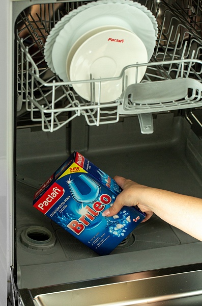 Специальная соль для посудомоечных машин Paclan Brileo, 1 кг