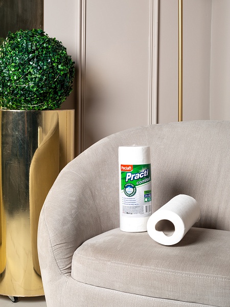 Салфетки вискозные в рулоне Paclan Practi Comfort, 25х35 см, 70 шт.
