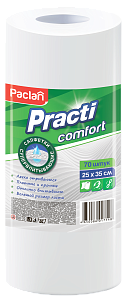 Салфетки вискозные в рулоне Paclan Practi Comfort, 25х35 см, 70 шт.