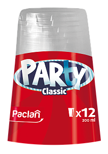 Стаканы пластиковые Paclan Party Сlassic, 200 мл, 12 шт.