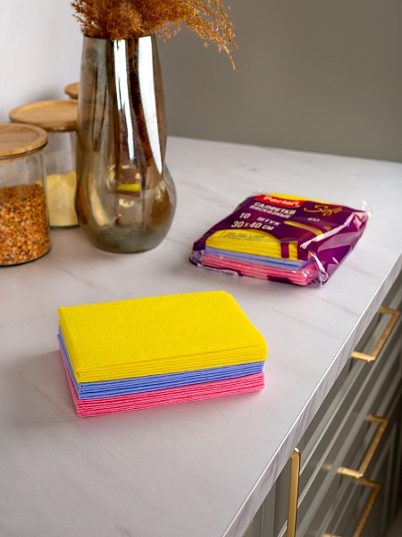 Салфетки вискозные Paclan Soft Universal, 30х40 см, 10 шт.